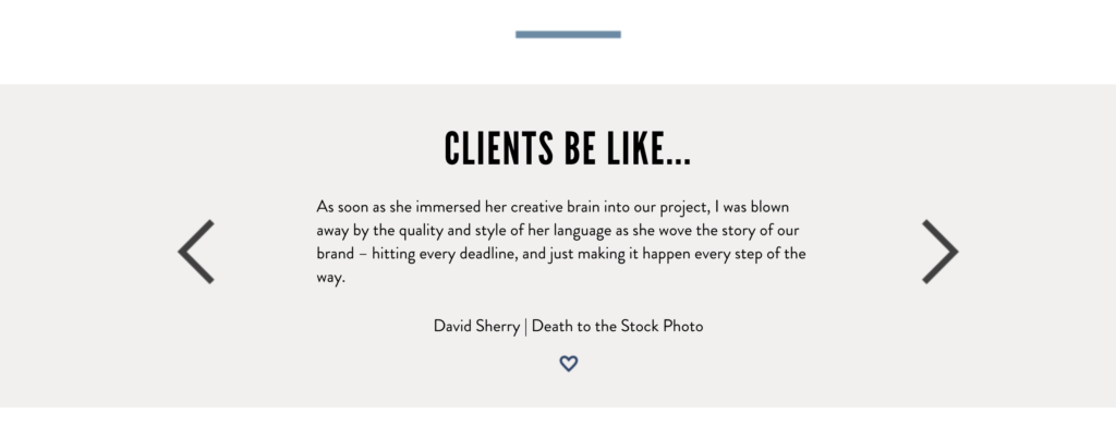 freelance writer website inspiration examples