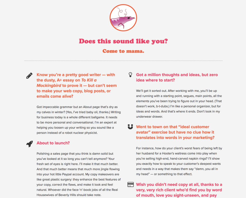 freelance writer website examples inspiration